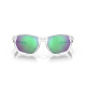 Oakley Plazma Matte Clear Prizm Road Jade Sunglass Oakley Plazma Matte Clear Prizm Road Jade Sunglass