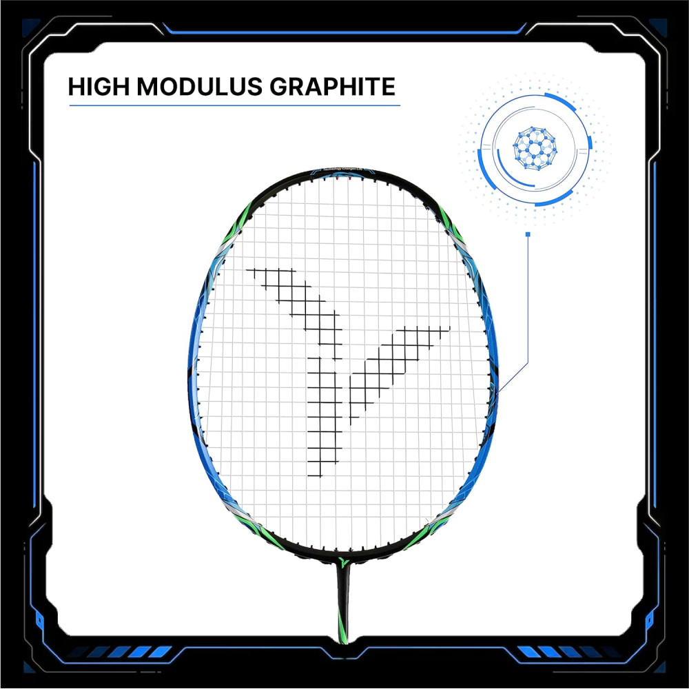 YOUNG Fury 11 Graphite Professional Badminton Racket, Lightweight, High Modulus 24-Ton Graphite, Strung, Includes Full Cover YOUNG Fury 11 Graphite Professional Badminton Racket, Lightweight, High Modulus 24-Ton Graphite, Strung, Includes Full Cover