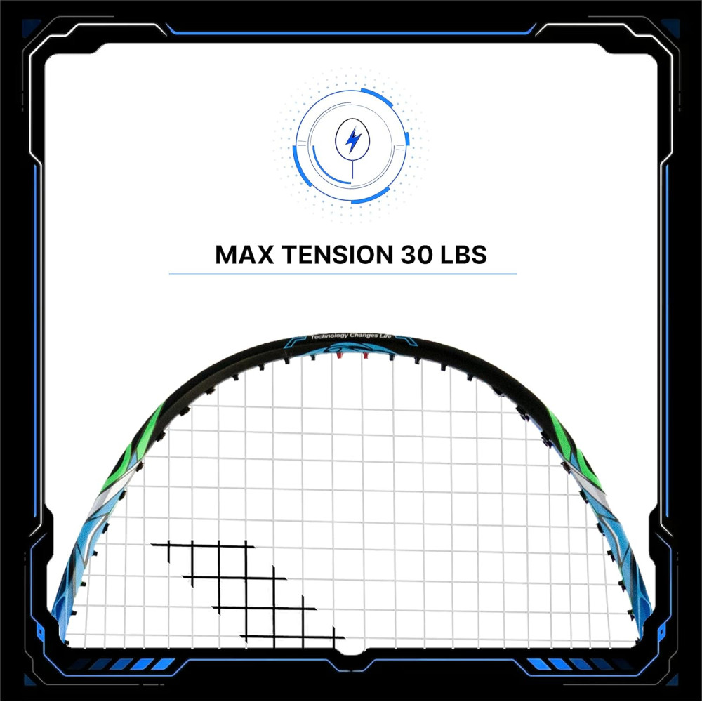 YOUNG Fury 11 Graphite Professional Badminton Racket, Lightweight, High Modulus 24-Ton Graphite, Strung, Includes Full Cover YOUNG Fury 11 Graphite Professional Badminton Racket, Lightweight, High Modulus 24-Ton Graphite, Strung, Includes Full Cover