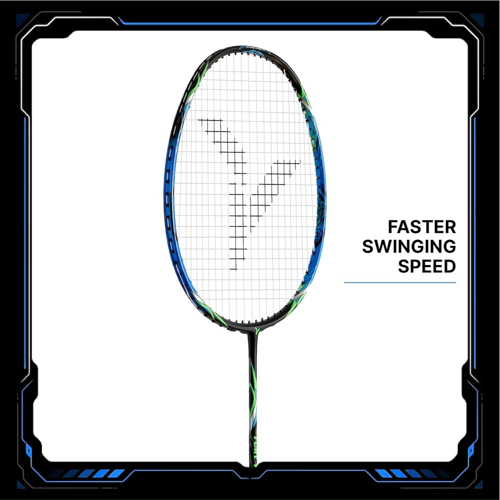YOUNG Fury 11 Graphite Professional Badminton Racket, Lightweight, High Modulus 24-Ton Graphite, Strung, Includes Full Cover YOUNG Fury 11 Graphite Professional Badminton Racket, Lightweight, High Modulus 24-Ton Graphite, Strung, Includes Full Cover