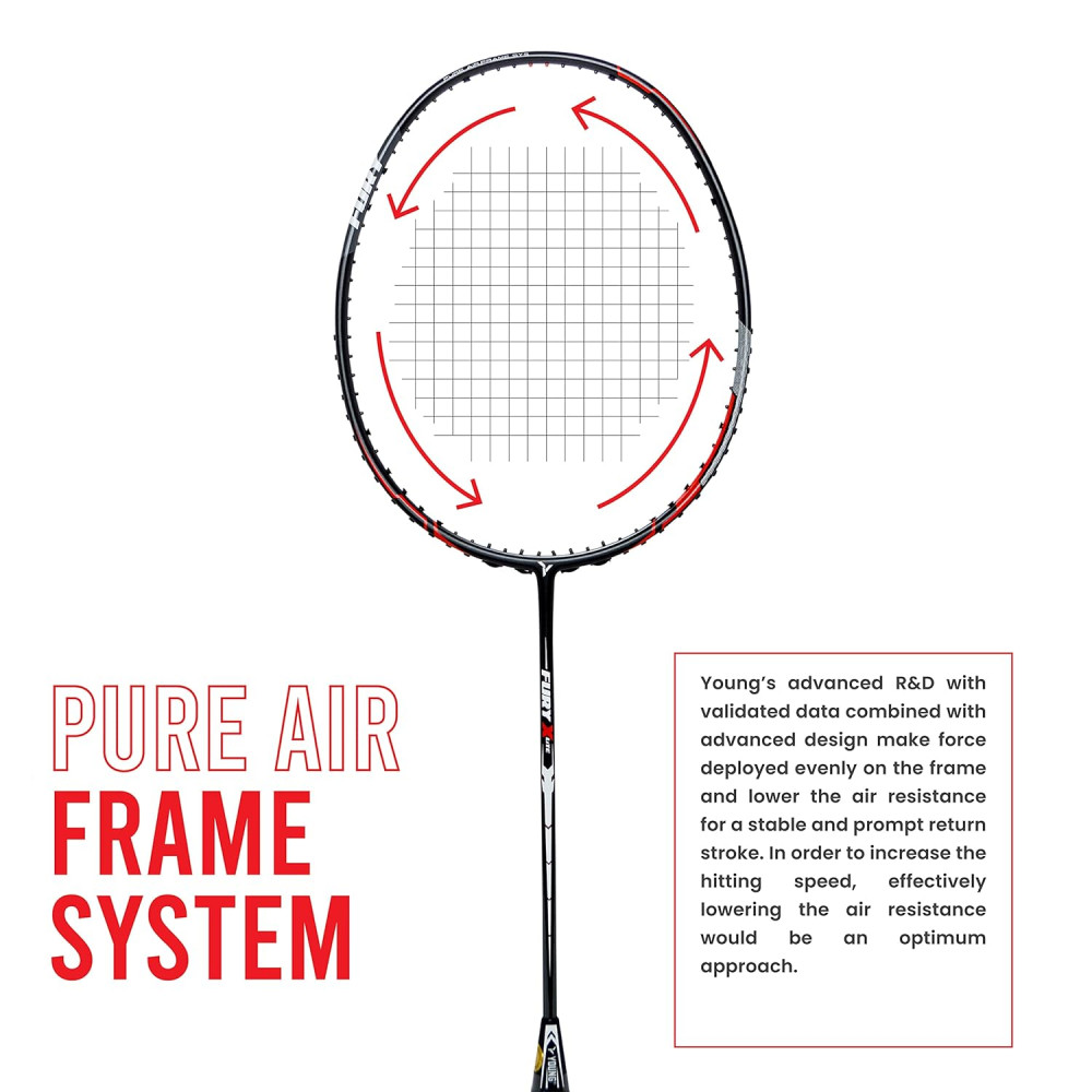 Young Fury X Lite (78 g, 30 LBS) Unstrung Badminton Racquet with Full Cover (Black Green) Young Fury X Lite (78 g, 30 LBS) Unstrung Badminton Racquet with Full Cover (Black Green)