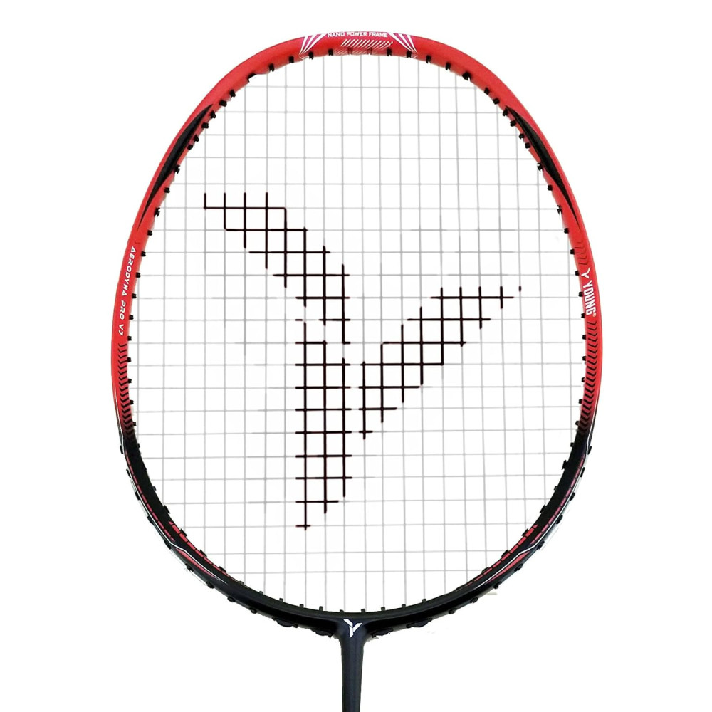 YOUNG (Malaysia) AERODYNA PRO-V7 Graphite Lightweight Professional Badminton Racket, 75grams, High Modulus Graphite, Strung, (Tension Upto 33 LBS), Includes Stylish Full Cover YOUNG (Malaysia) AERODYNA PRO-V7 Graphite Lightweight Professional Badminton Racket, 75grams, High Modulus Graphite, Strung, (Tension Upto 33 LBS), Includes Stylish Full Cover
