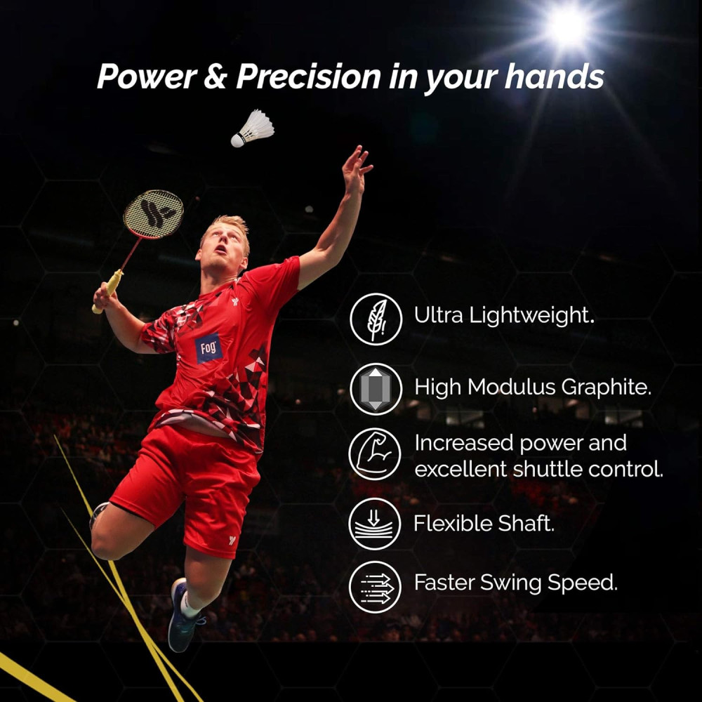 YOUNG (Malaysia) Passion 17 Graphite Lightweight 75g Professional Badminton Racket, (Black/Red) High Modulus 24-Ton Graphite, Unstrung with Full Cover YOUNG (Malaysia) Passion 17 Graphite Lightweight 75g Professional Badminton Racket, (Black/Red) High Modulus 24-Ton Graphite, Unstrung with Full Cover