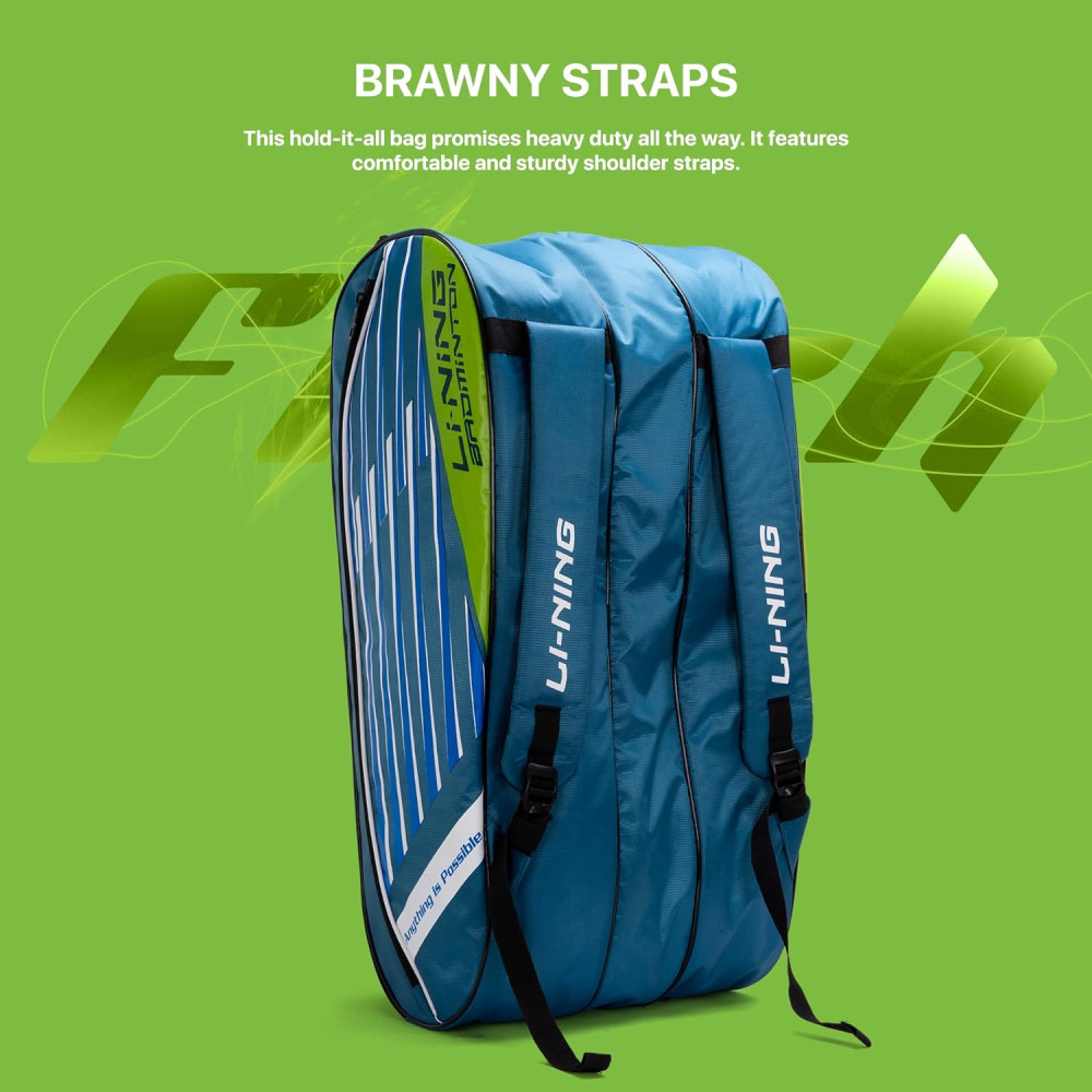 Li-Ning Flash Triple Zipper Polyester Badminton Kit Bag Li-Ning Flash Triple Zipper Polyester Badminton Kit Bag