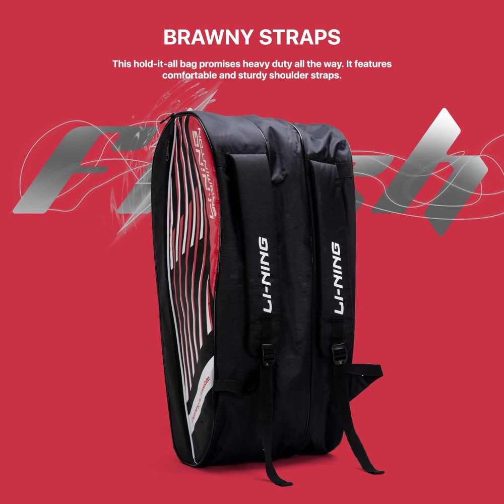 Li-Ning Flash Triple Zipper Polyester Badminton Kit Bag Li-Ning Flash Triple Zipper Polyester Badminton Kit Bag