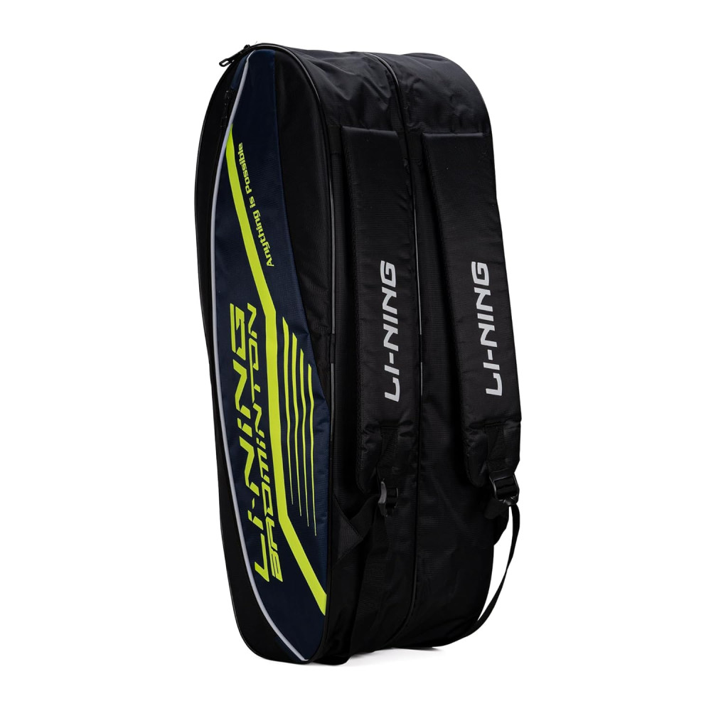Li-Ning Hot Shot Triple Zipper Polyester Badminton Kit Bag | Easy - Access Compartments | Spacious | Unisex - Men, Boys, Girls, Women