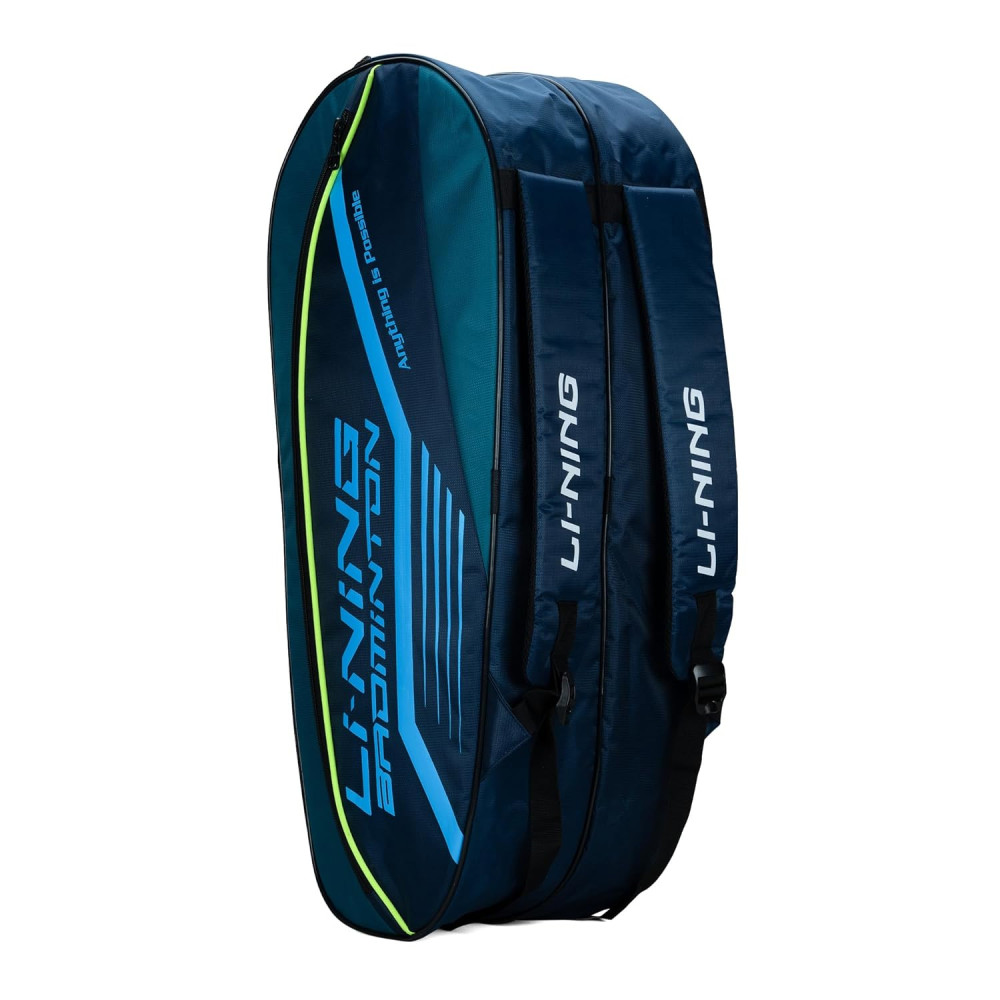 Li-Ning Hot Shot Triple Zipper Polyester Badminton Kit Bag | Easy - Access Compartments | Spacious | Unisex - Men, Boys, Girls, Women