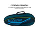 Li-Ning Hot Shot Triple Zipper Polyester Badminton Kit Bag | Easy - Access Compartments | Spacious | Unisex - Men, Boys, Girls, Women