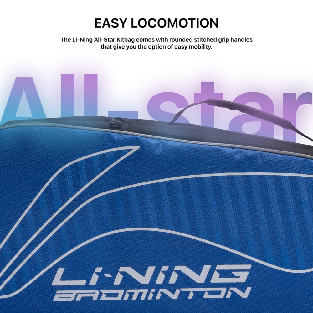 Li-Ning All Star Single Zip Polyester Badminton Kit Bag (Black, Large) | Dedicated Compartments | Unisex - Men, Boys, Girls, Women Li-Ning All Star Single Zip Polyester Badminton Kit Bag (Black, Large) | Dedicated Compartments | Unisex - Men, Boys, Girls, Women