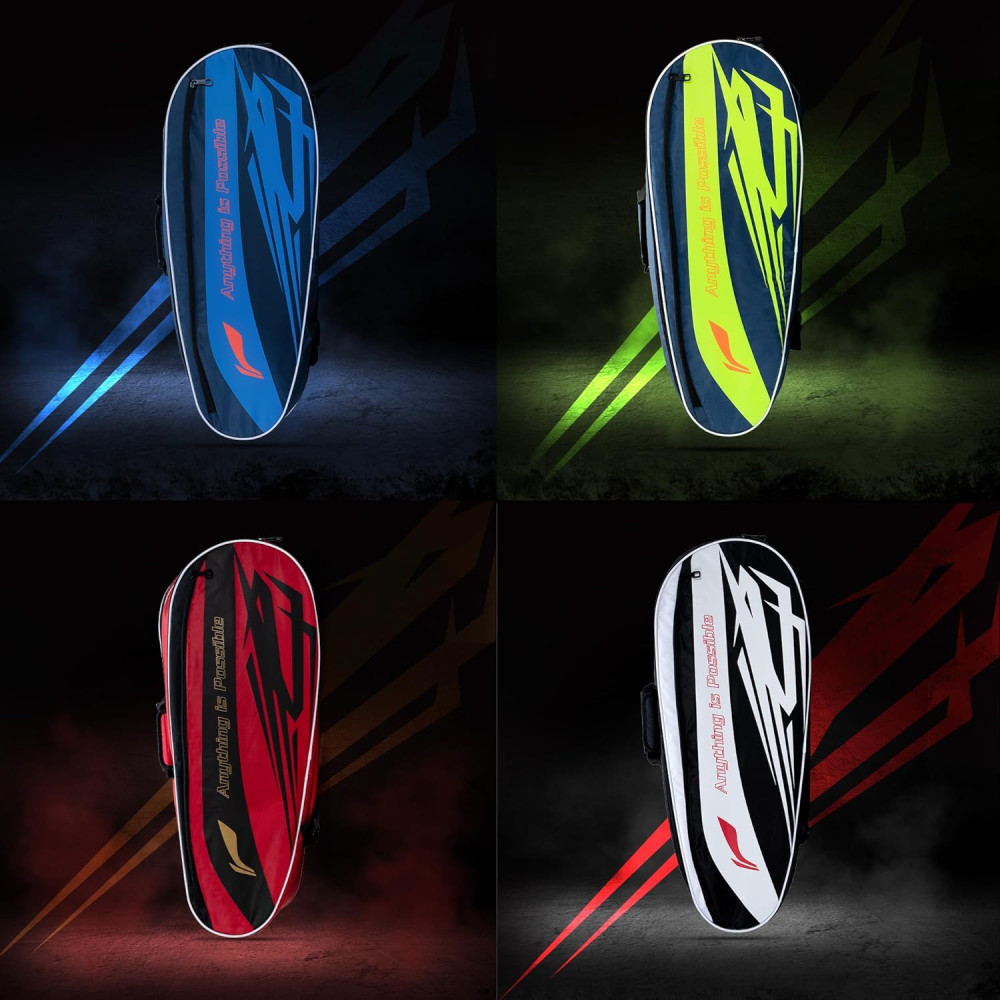 Li-Ning Blaze Triple Zipper Polyester Badminton Kit Bag Li-Ning Blaze Triple Zipper Polyester Badminton Kit Bag