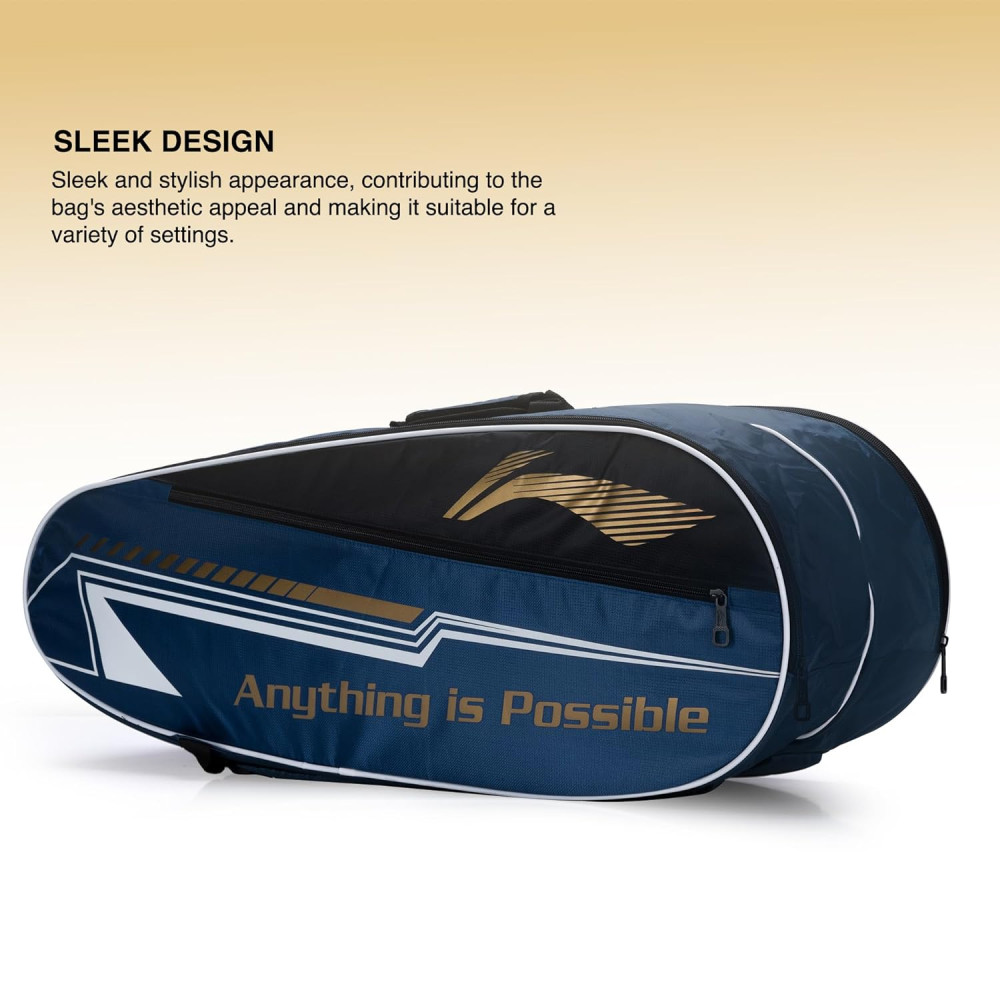 Li-Ning PaceCraft Double Zipper Polyester Badminton Kit Bag Li-Ning PaceCraft Double Zipper Polyester Badminton Kit Bag