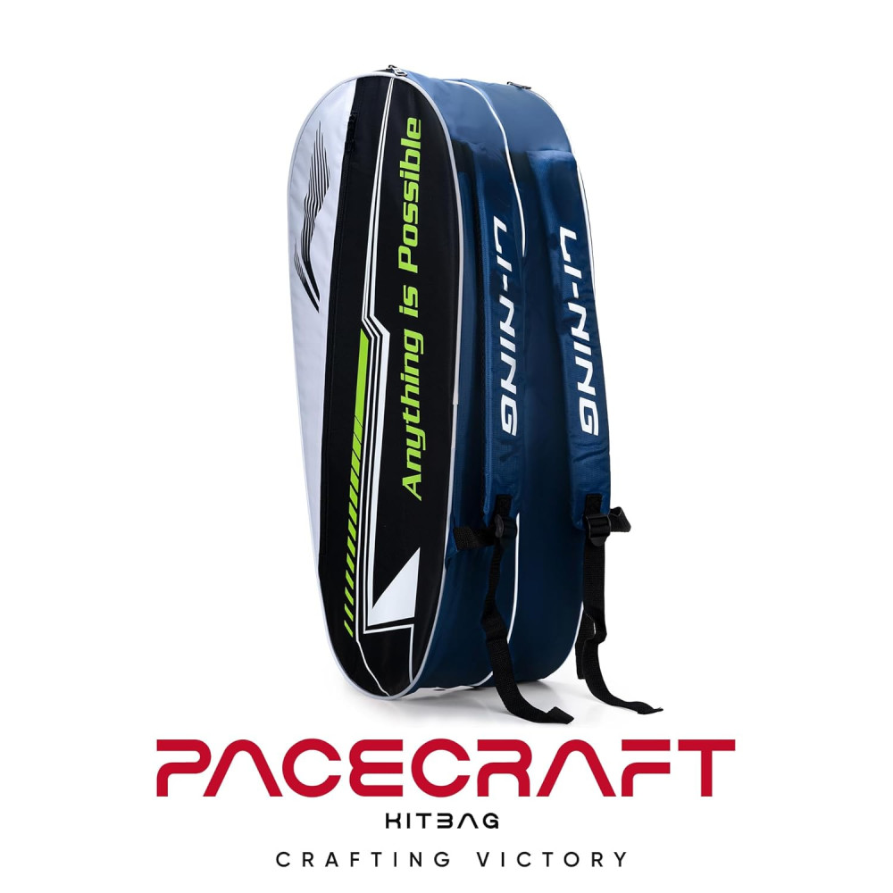 Li-Ning PaceCraft Double Zipper Polyester Badminton Kit Bag Li-Ning PaceCraft Double Zipper Polyester Badminton Kit Bag