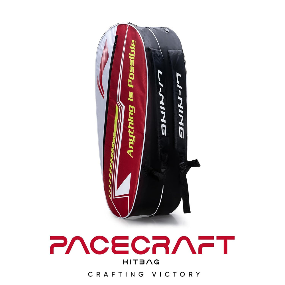 Li-Ning PaceCraft Double Zipper Polyester Badminton Kit Bag Li-Ning PaceCraft Double Zipper Polyester Badminton Kit Bag