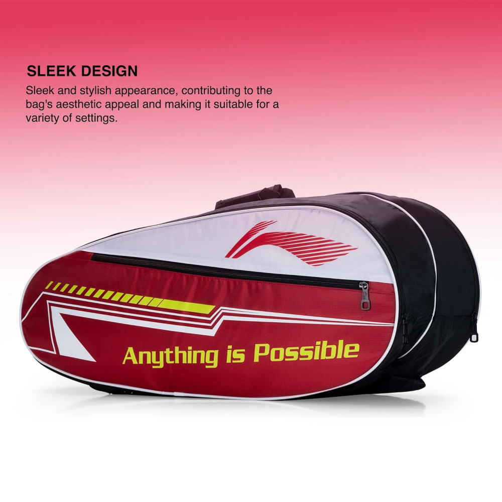 Li-Ning PaceCraft Double Zipper Polyester Badminton Kit Bag Li-Ning PaceCraft Double Zipper Polyester Badminton Kit Bag
