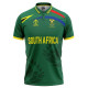 South Africa ODI World Cup 2023 Half Sleeves Cricket Fan Jersey - 100% Dryfit Polyester - With Name Personalisation