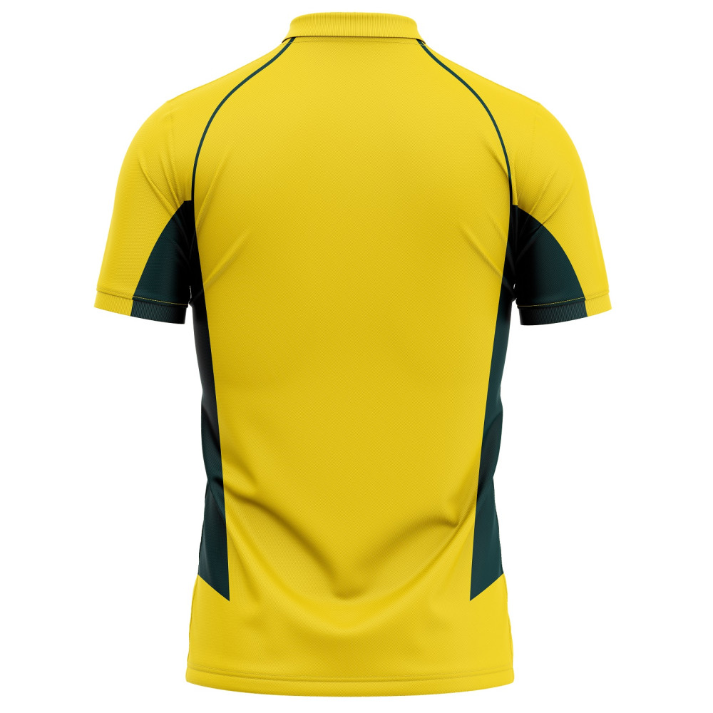 Australia Half Sleeves Cricket Fan Jersey - 100% Dryfit Polyester - With Name Personalization