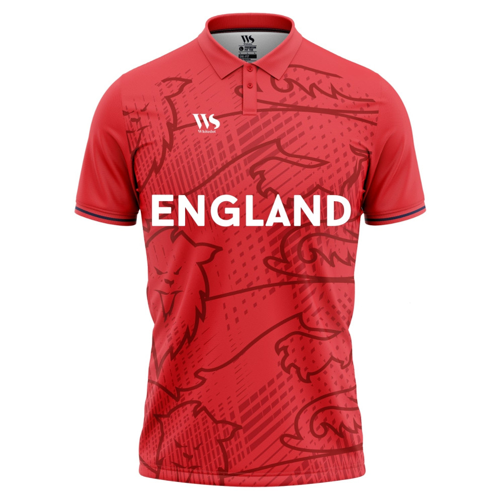 Whitedot England Red Fan Cricket T-shirt