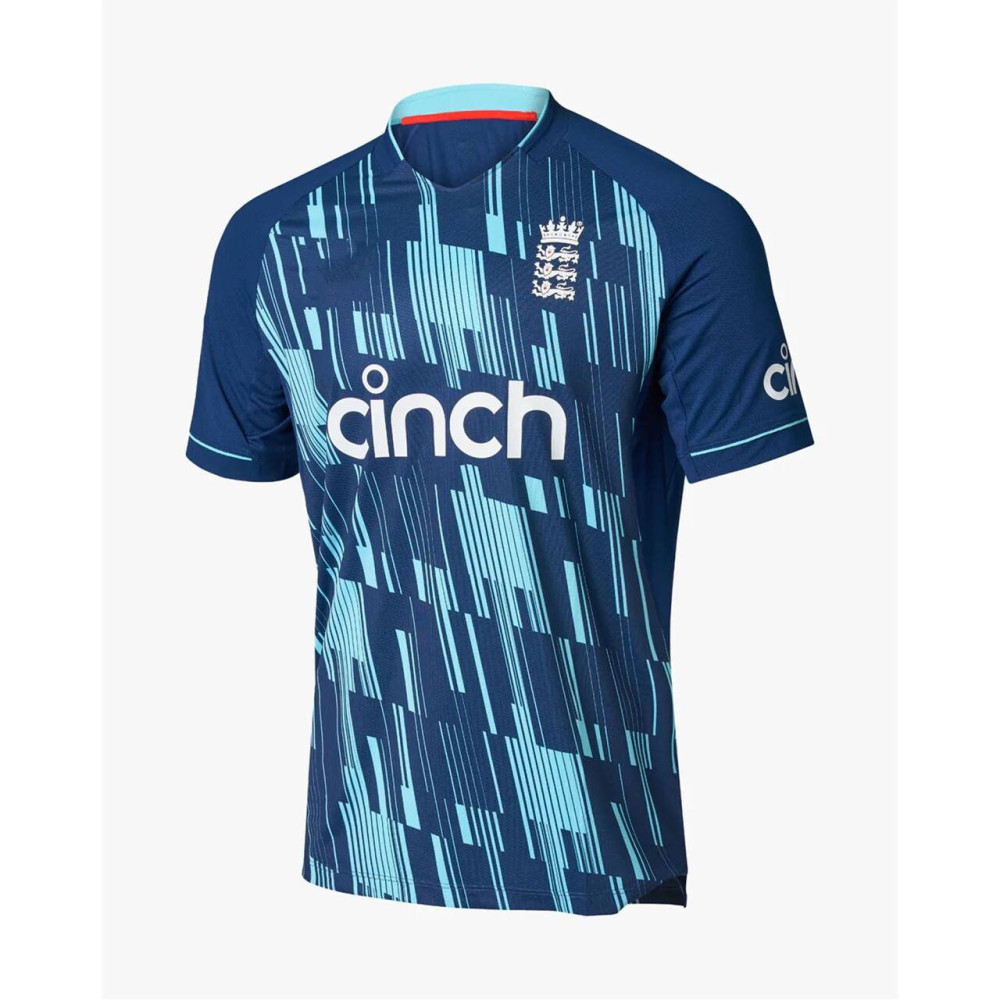 England Blue 2022 ODI World Cup Half Sleeves Cricket Fan Jersey - 100% Dryfit Polyester - With Name Personalization