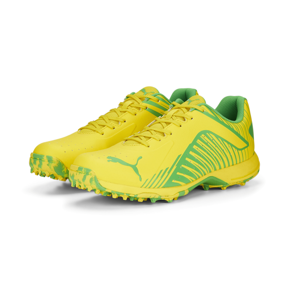 Puma 22 FH Rubber Unisex Cricket Shoes - Vibrant Yellow-PUMA Green Puma 22 FH Rubber Unisex Cricket Shoes - Vibrant Yellow-PUMA Green