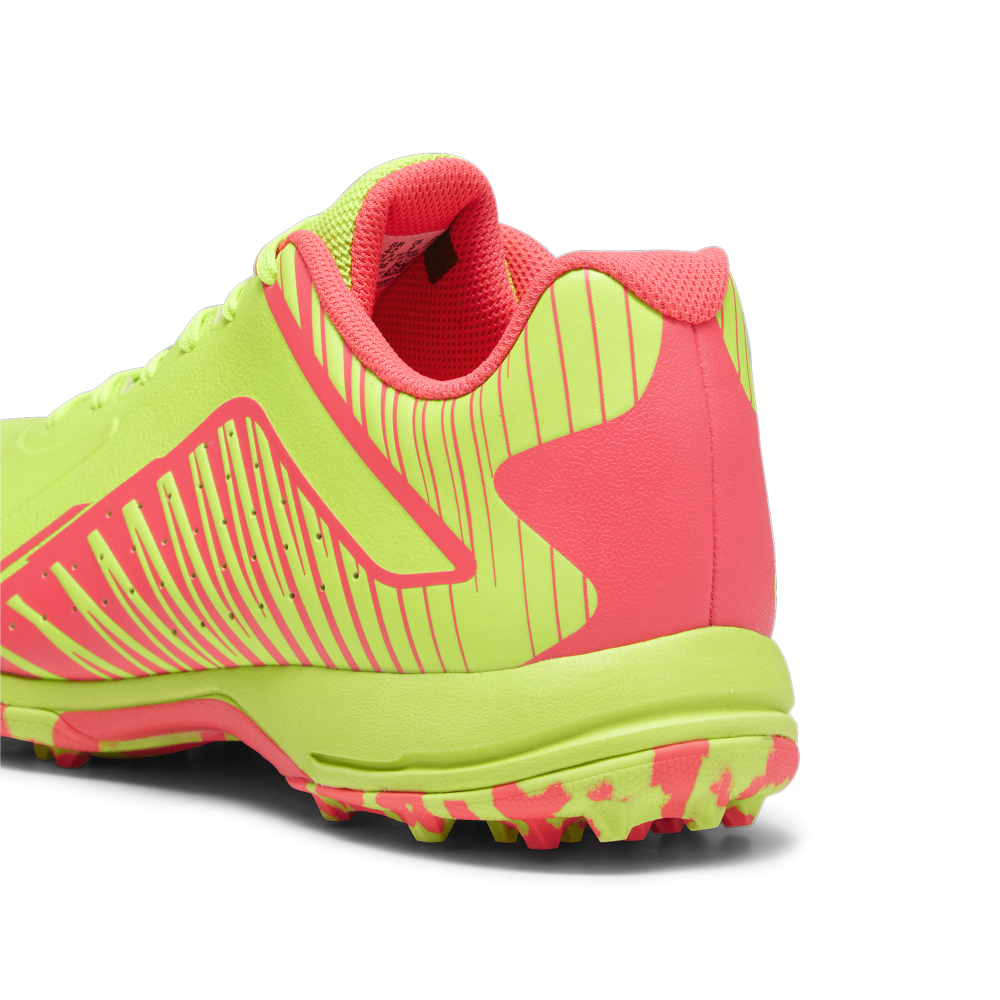 Puma 22 FH Rubber Unisex Cricket Shoes - Green-Fire Orchid Puma 22 FH Rubber Unisex Cricket Shoes - Green-Fire Orchid