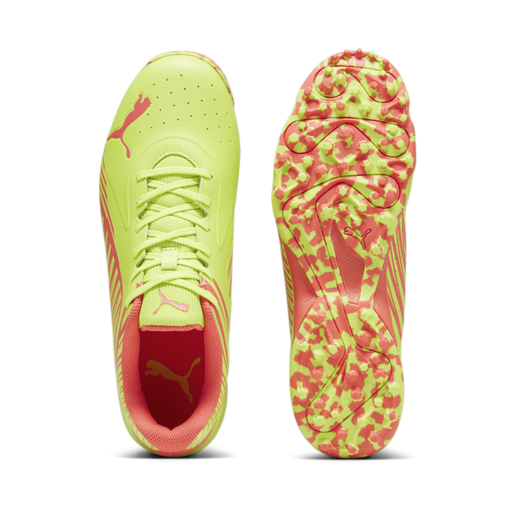 Puma 22 FH Rubber Unisex Cricket Shoes - Pro Green-Fire Orchid Puma 22 FH Rubber Unisex Cricket Shoes - Pro Green-Fire Orchid