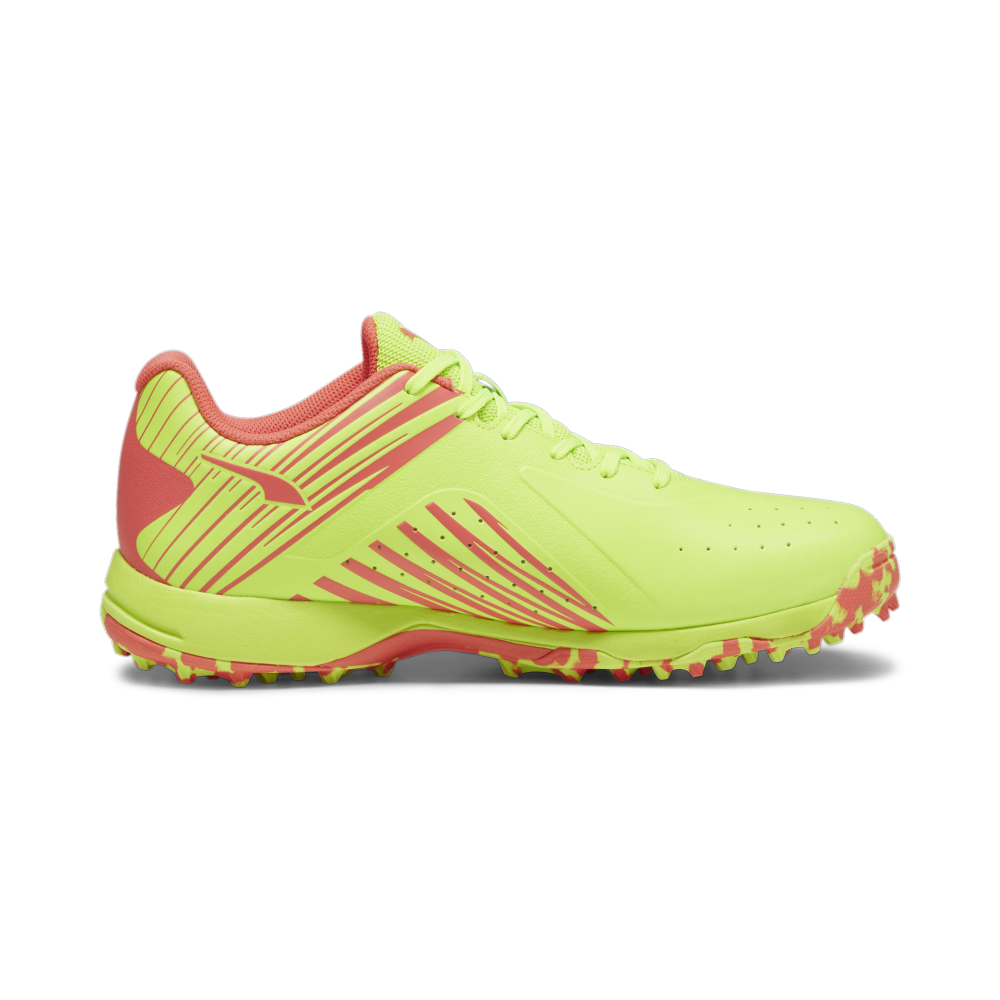 Puma 22 FH Rubber Unisex Cricket Shoes - Green-Fire Orchid Puma 22 FH Rubber Unisex Cricket Shoes - Green-Fire Orchid
