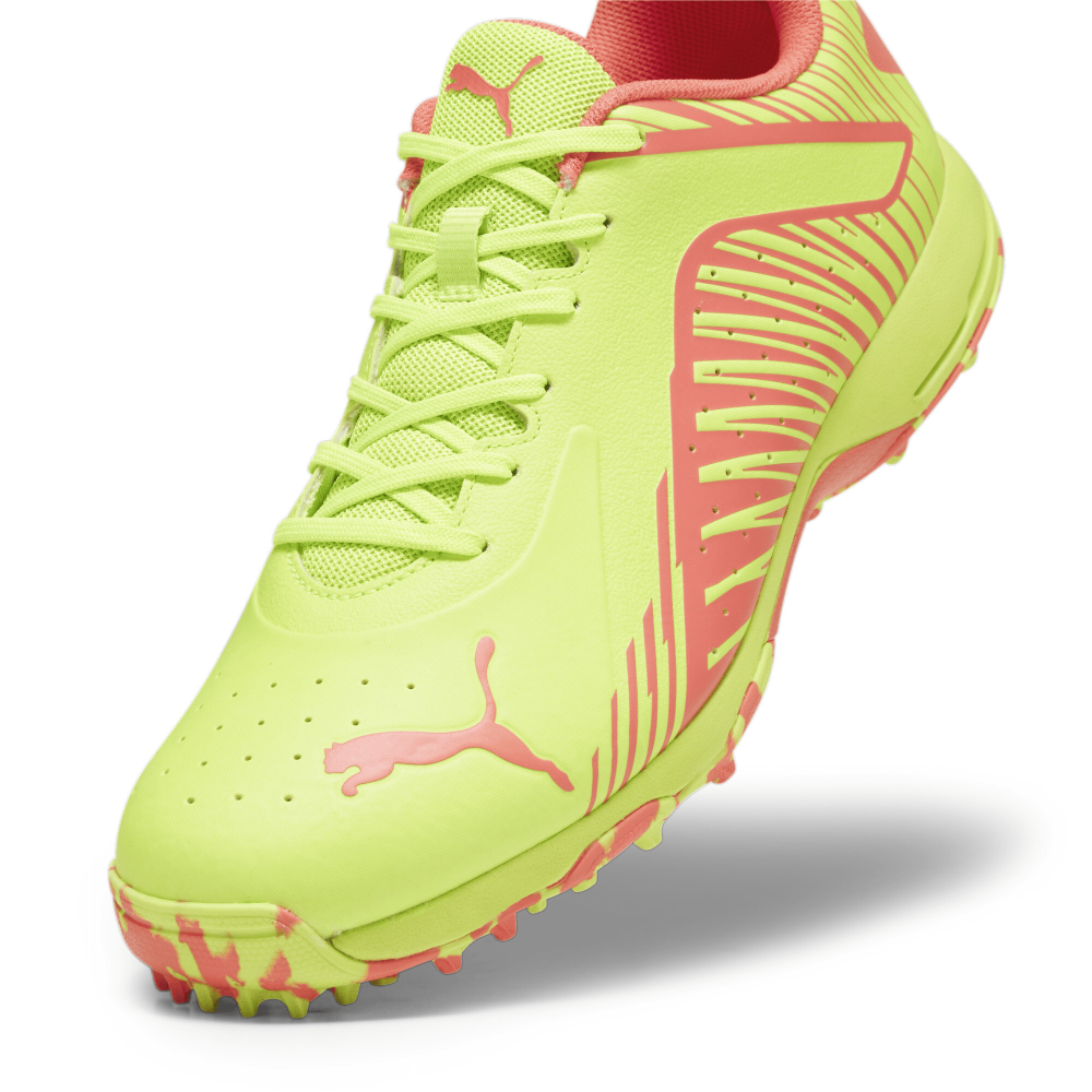 Puma 22 FH Rubber Unisex Cricket Shoes - Pro Green-Fire Orchid Puma 22 FH Rubber Unisex Cricket Shoes - Pro Green-Fire Orchid
