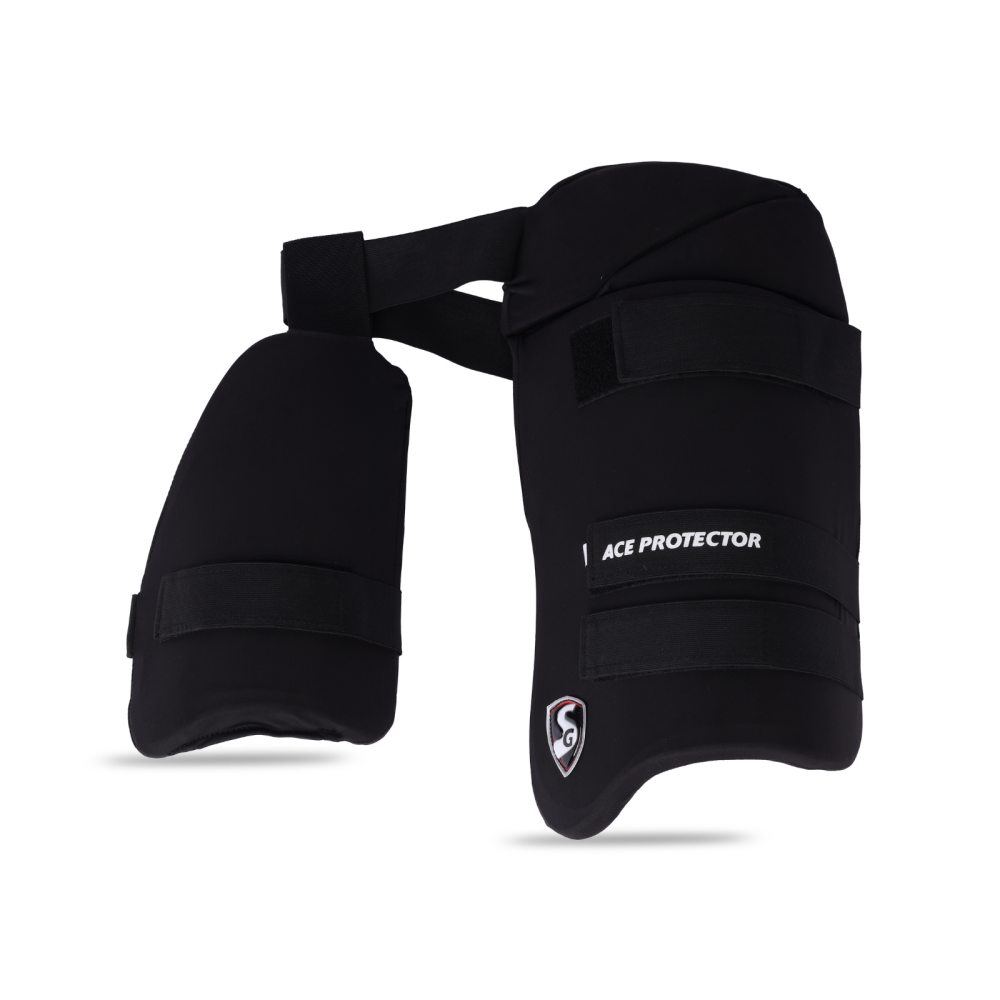 SG Combo Ace Protector cricket batting thigh pad (Black) SG Combo Ace Protector cricket batting thigh pad (Black)