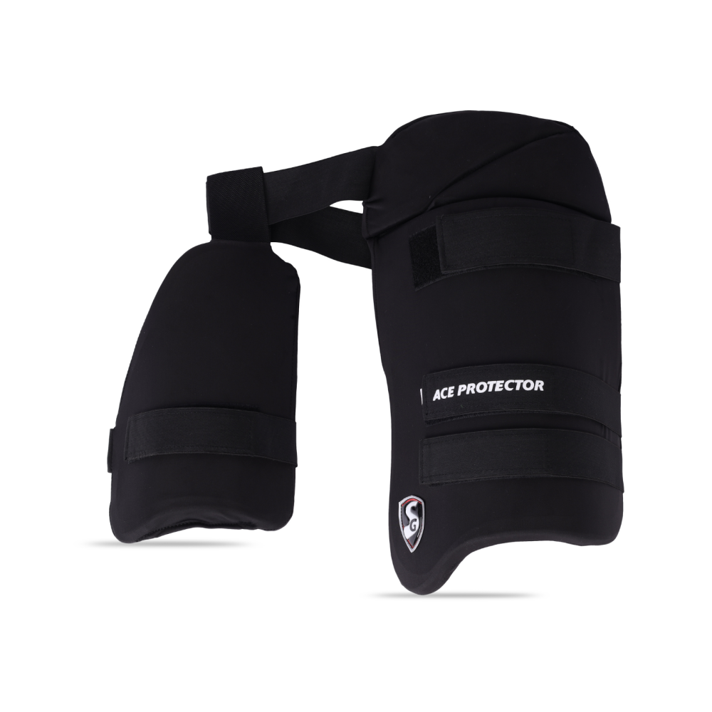 SG Combo Ace Protector cricket batting thigh pad (Black) SG Combo Ace Protector cricket batting thigh pad (Black)